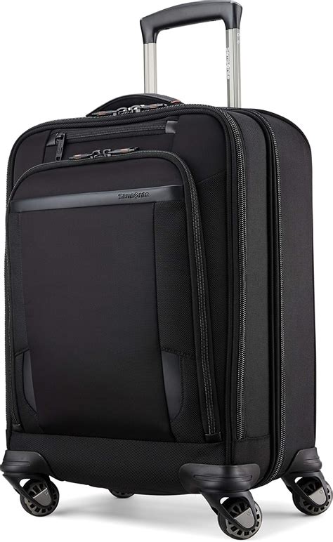 soft sided luggage with spinner wheels.